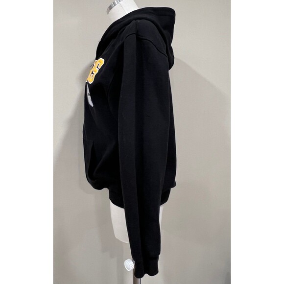 Kids Black NFL Steelers Hoodie Sweatshirt Jacket Coat Windbreaker Sz: xl 16/18 - Picture 4 of 5